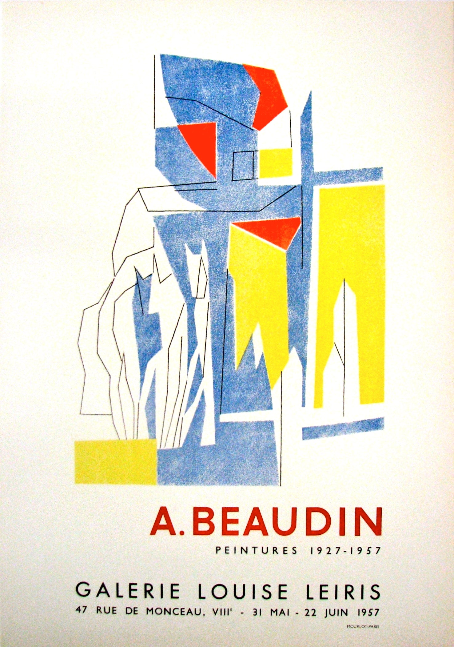 Galerie Louise Leiris - Peintures by André Beaudin, 1957 – Mourlot