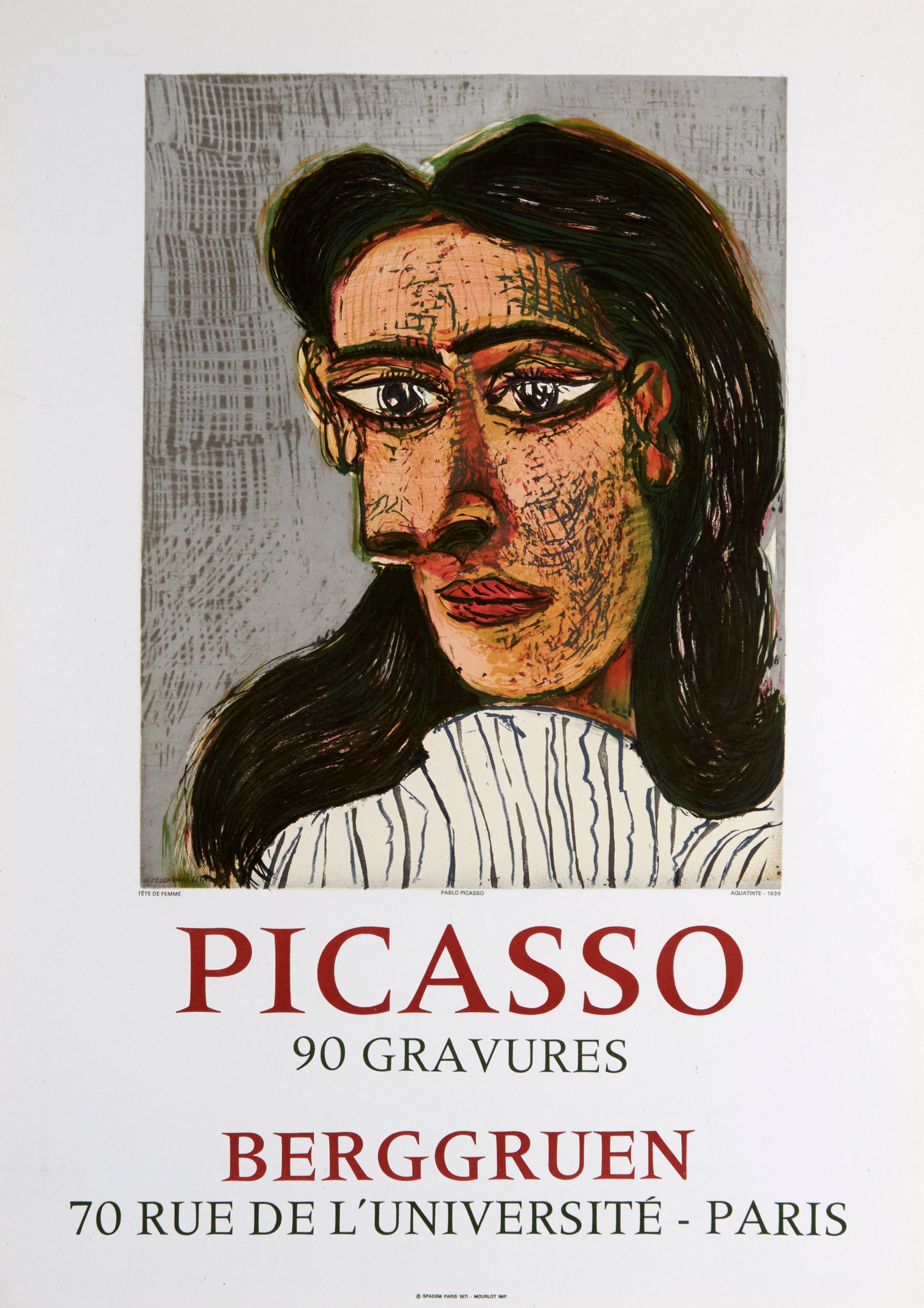 Tete de Femme III - Berggruen - 90 Gravures (after) Pablo Picasso, 1971