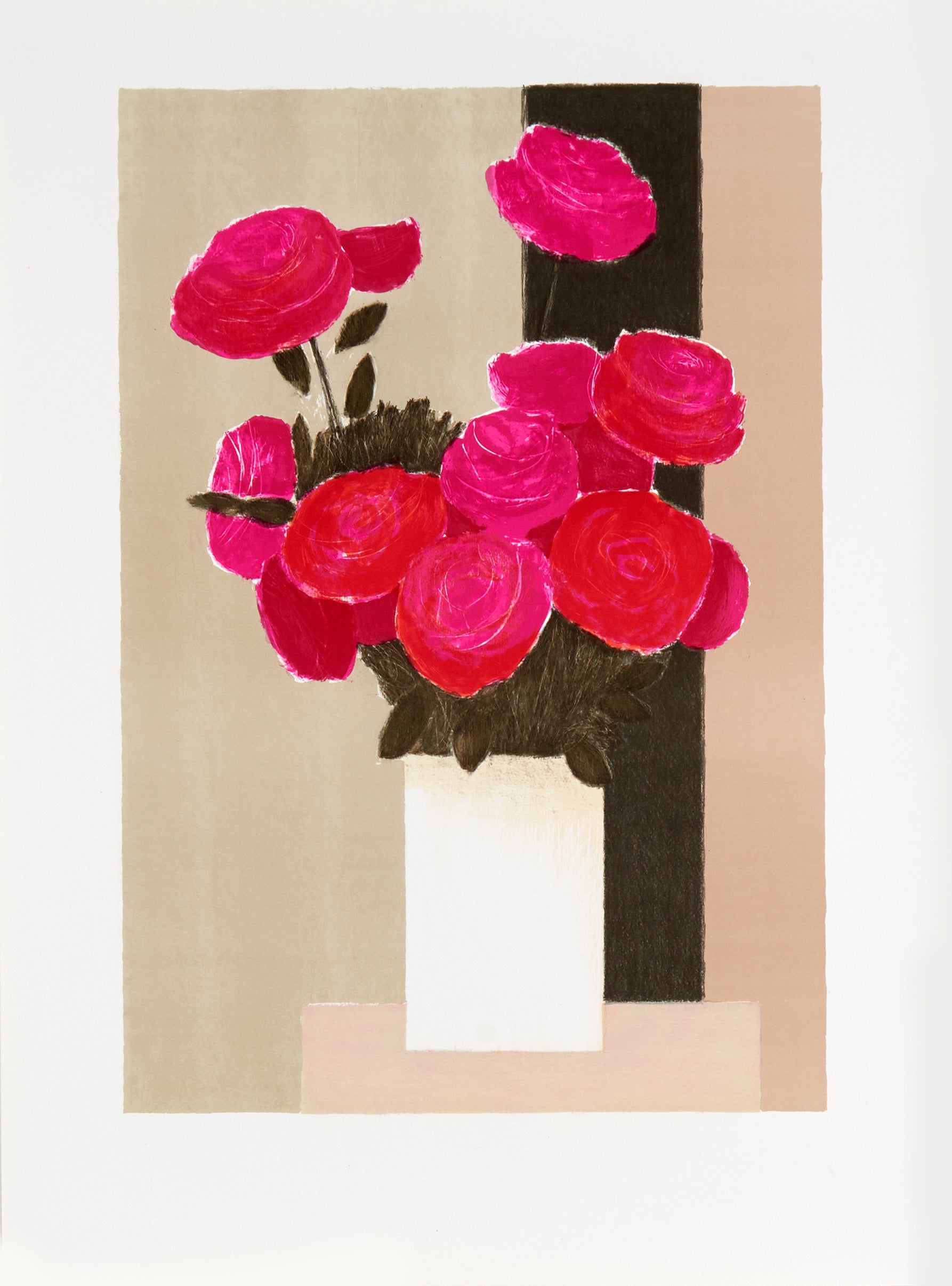 Roses Rouges a la Bande Noire by Bernard Cathelin