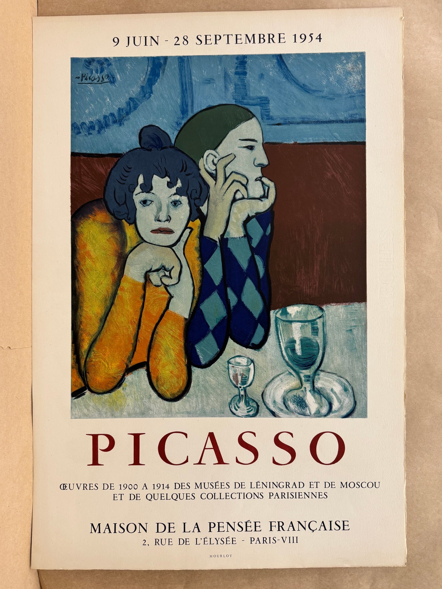 Arlequin et sa Compagne - Maison De La Pensée Française (after) Pablo Picasso, 1954