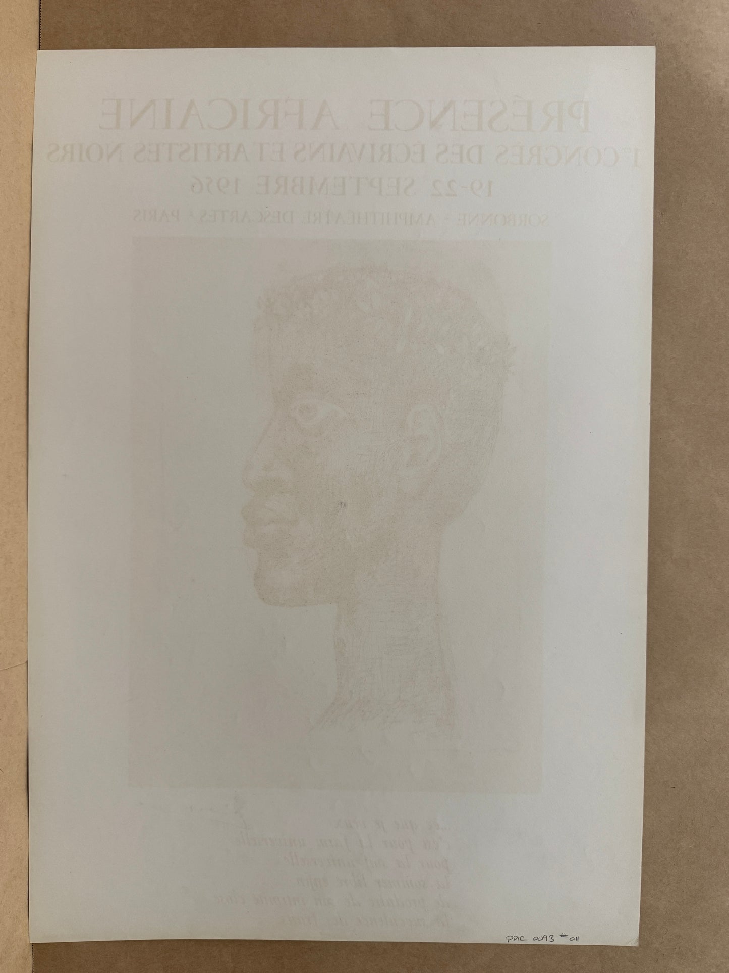 Portrait d' Aimé Césaire - Presence Africaine (after) Pablo Picasso, 1956