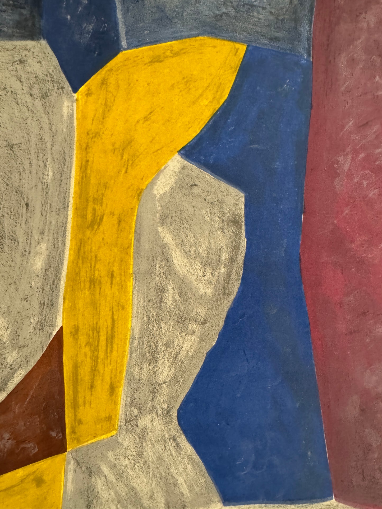 Composition carmin, jaune, grise et bleue - Knoedler - Berggruen by Serge Poliakoff, 1959