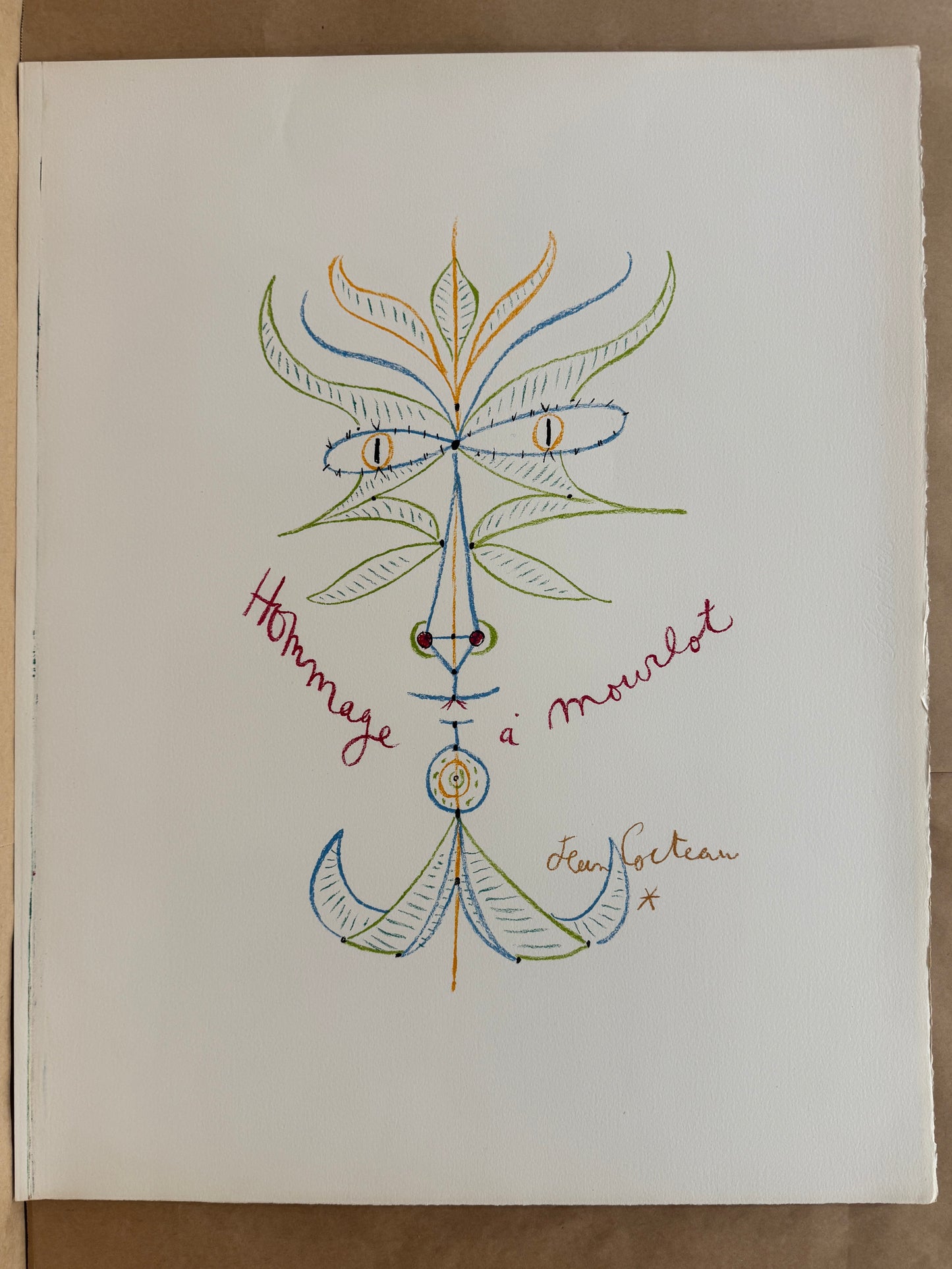 Tete de Faune - Hommage a Mourlot by Jean Cocteau, 1956 / 1975