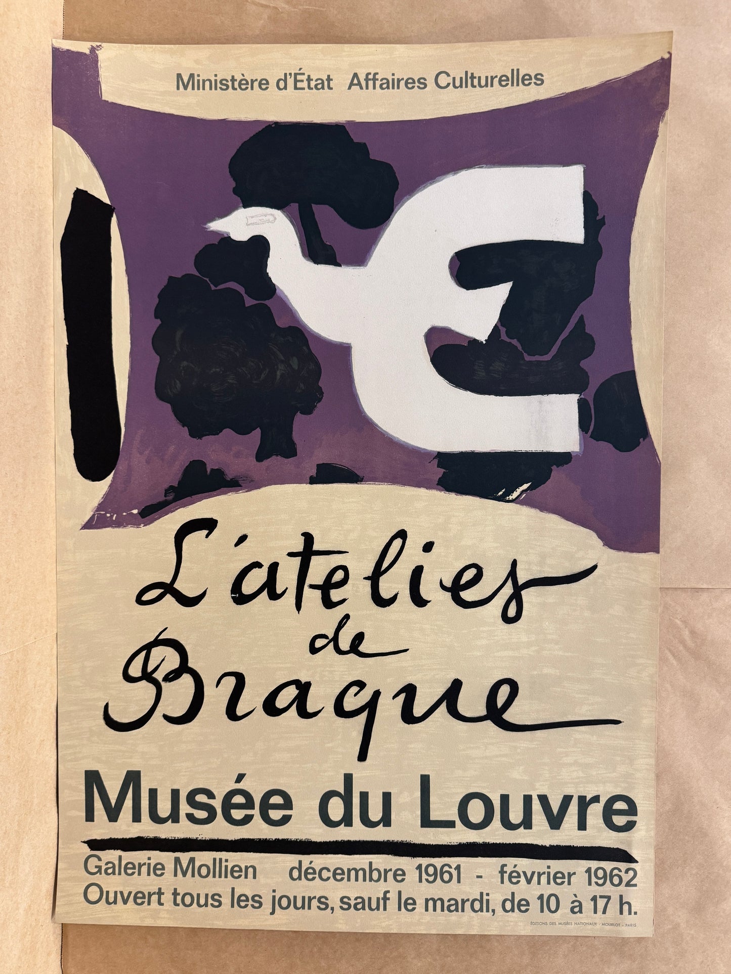 L'atelier de Braque - Musee du Louvre by Georges Braque, 1961