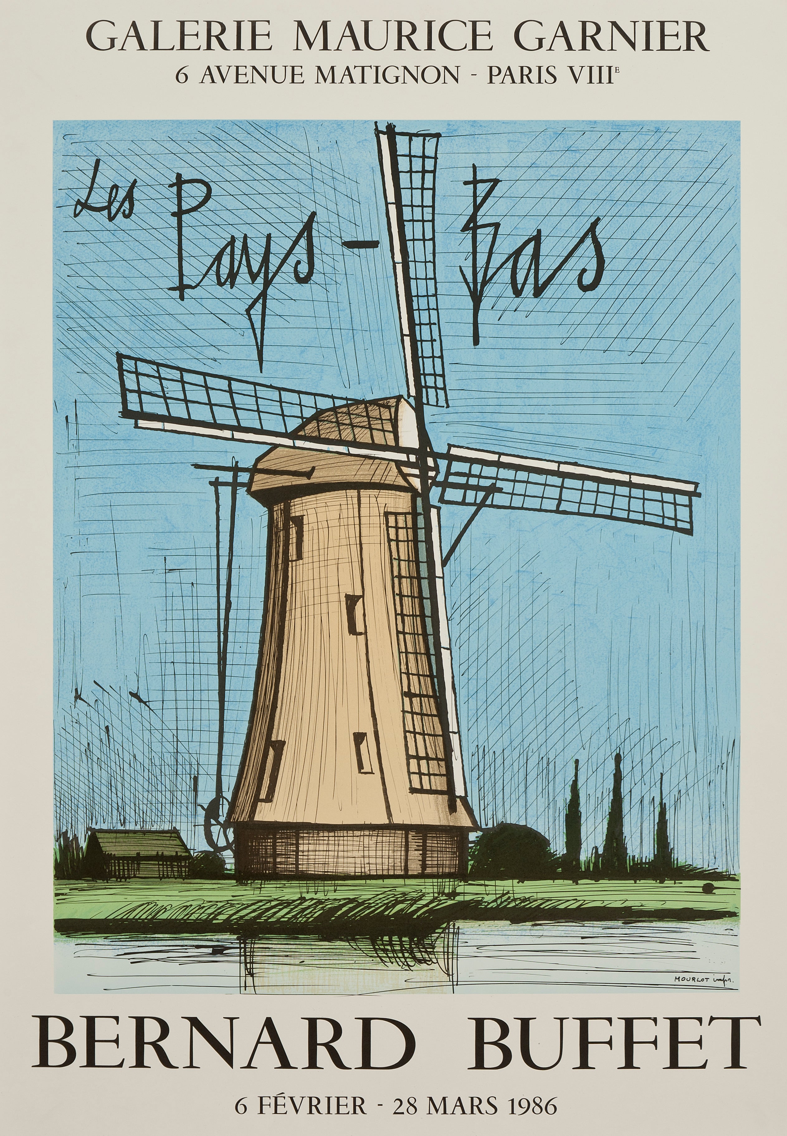 Moulin Hollandais - Les Pays-Bas by Bernard Buffet, 1986