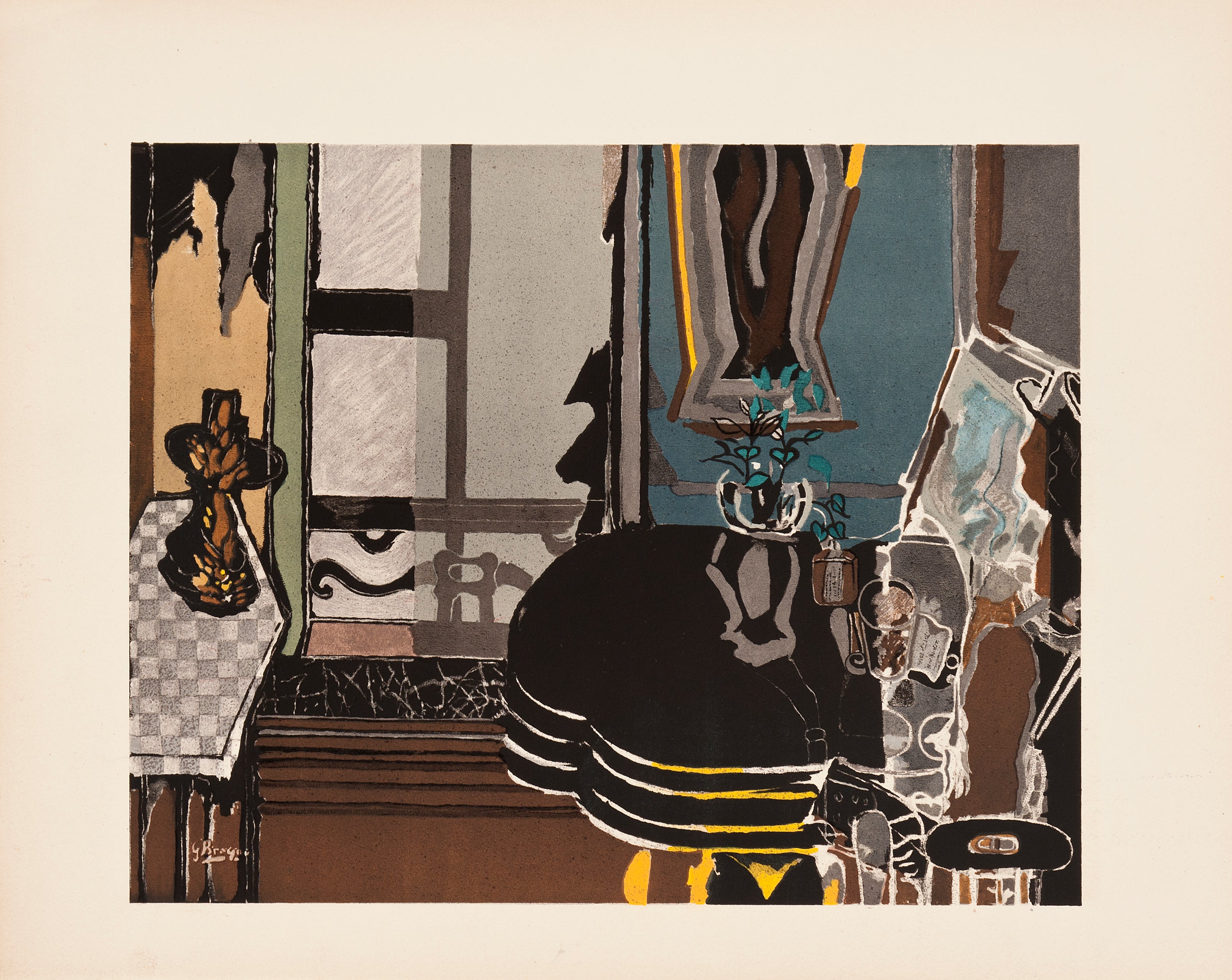 Interieur a la Table Noir (after) Georges Braque